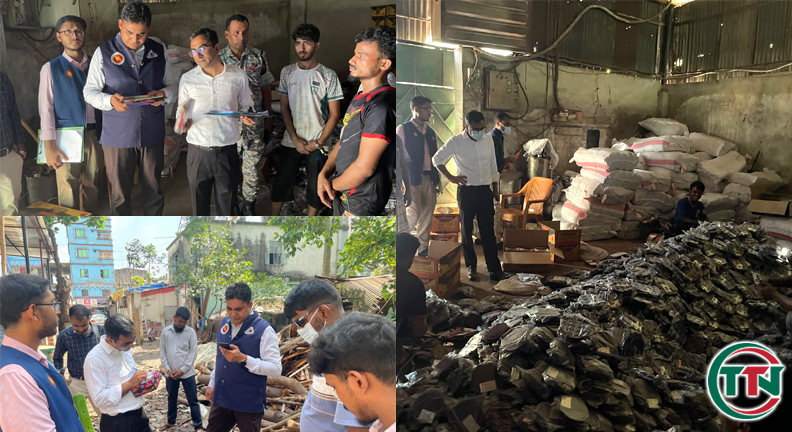 ডেমরায় অনুমোদনহীন কয়েল কারখানা সিলগালা