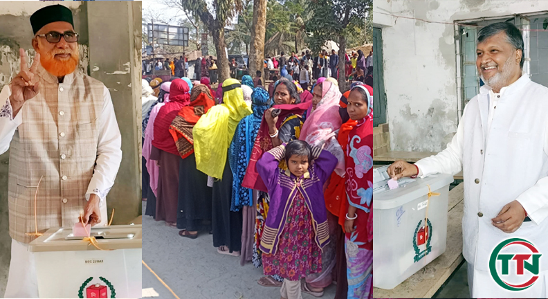 মোরেলগঞ্জে শান্তিপূর্ণ ভোটগ্রহণ, নারীদের প্রতি উপস্থিতি বেশি