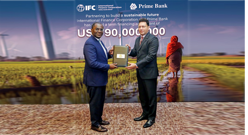 প্রাইম ব্যাংক ও আইএফসি’র মধ্যে ৯০ মিলিয়ন ডলারের চুক্তি স্বাক্ষর